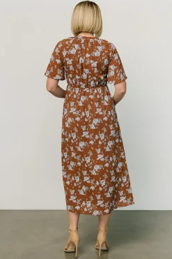 Baltic Born WINTER ESSENTIALS|Botega Midi Dress | Brown + Blue