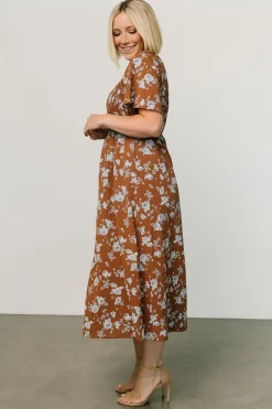 Baltic Born WINTER ESSENTIALS|Botega Midi Dress | Brown + Blue