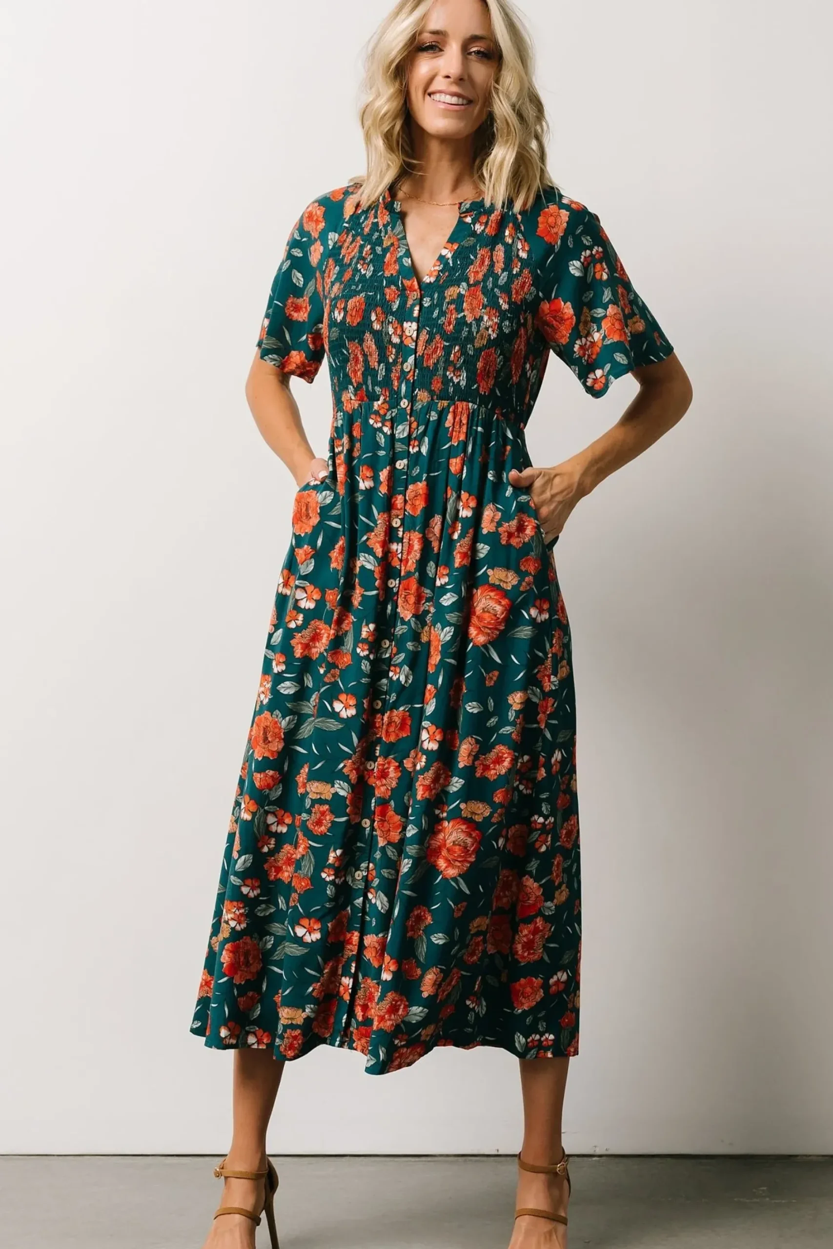 Baltic Born WINTER ESSENTIALS|Botega Midi Dress | Jade Multi Floral