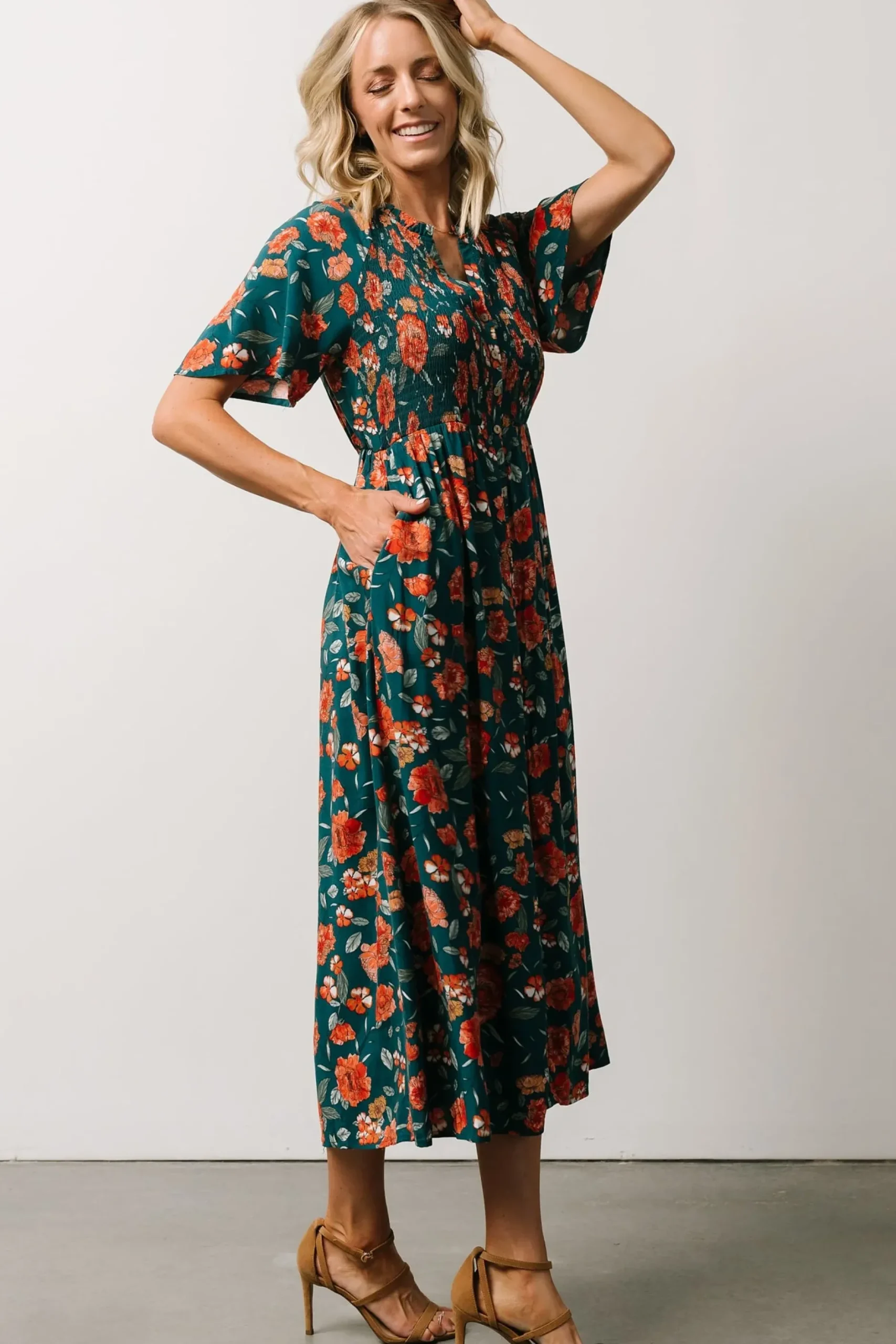 Baltic Born WINTER ESSENTIALS|Botega Midi Dress | Jade Multi Floral