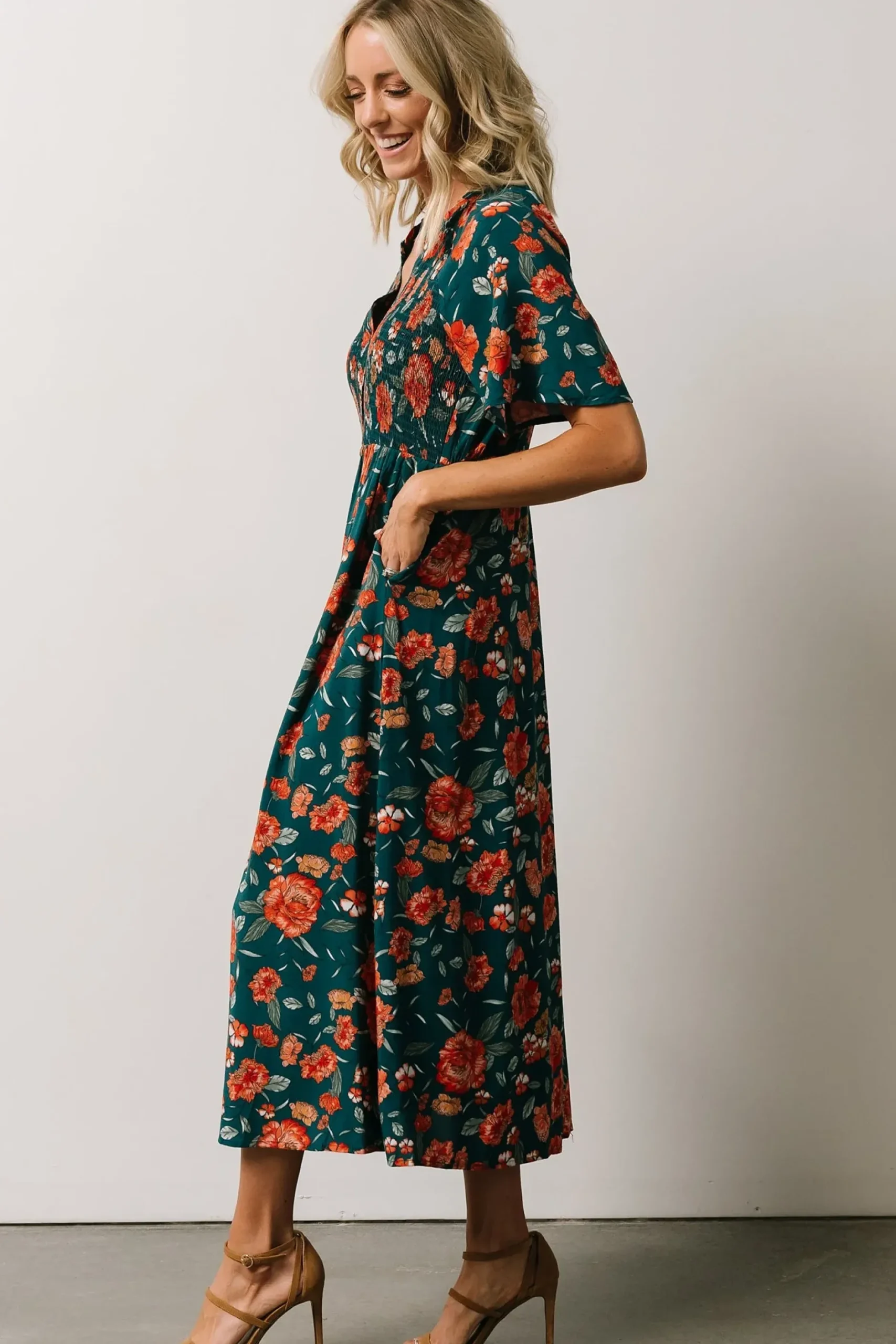Baltic Born WINTER ESSENTIALS|Botega Midi Dress | Jade Multi Floral