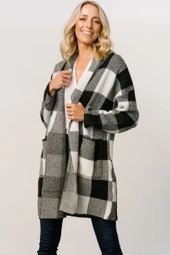 Baltic Born cardigans|outerwear|Bowen Gingham Cardigan | Black