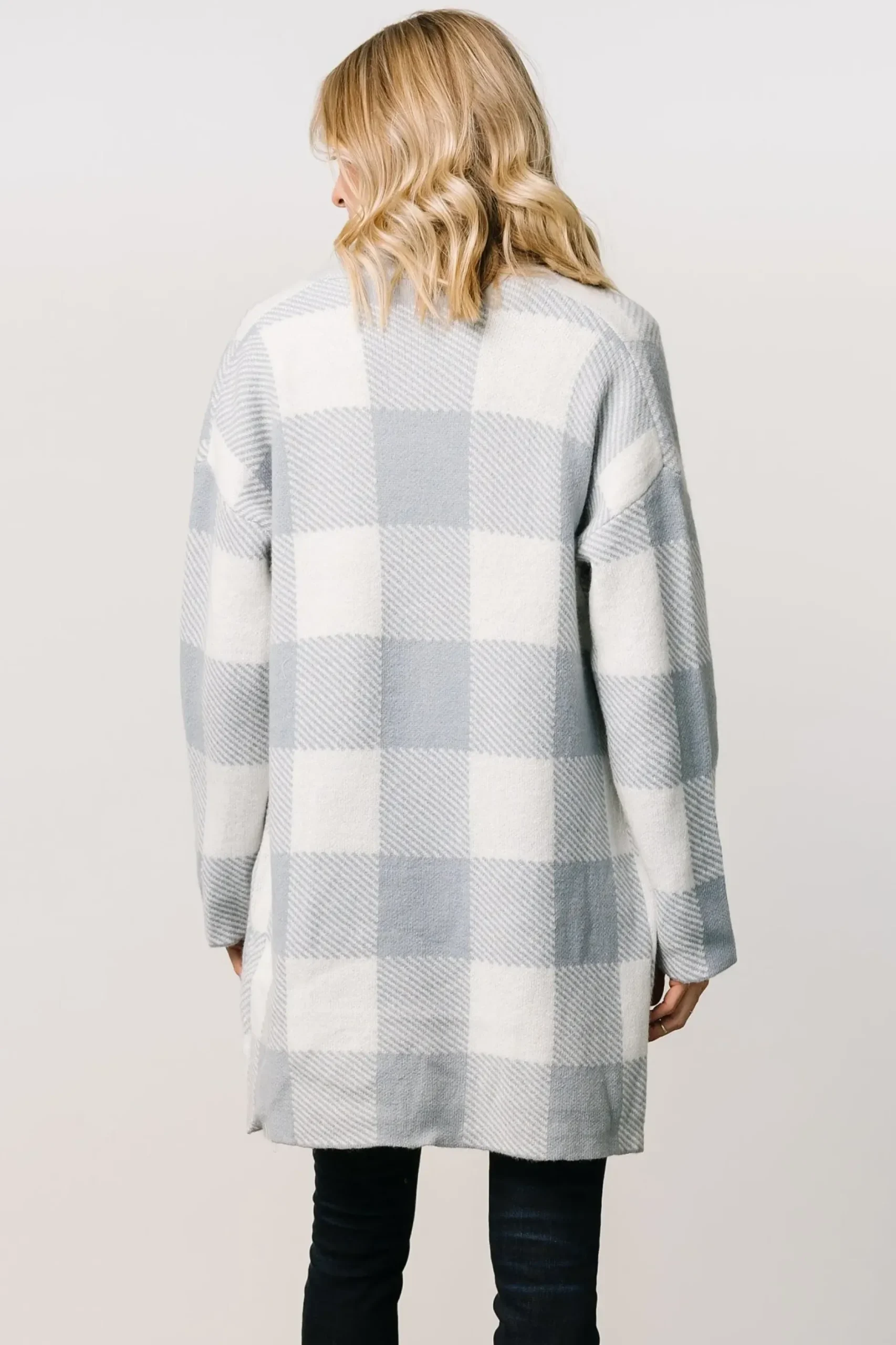 Baltic Born cardigans|outerwear|Bowen Gingham Cardigan | Dusty Blue