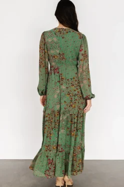 Baltic Born COMING SOON|Bowman Deep V Maxi Dress | Green Multi
