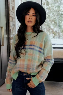 Baltic Born WINTER ESSENTIALS|Brentridge Plaid Sweater | Green Multi