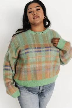 Baltic Born WINTER ESSENTIALS|Brentridge Plaid Sweater | Green Multi