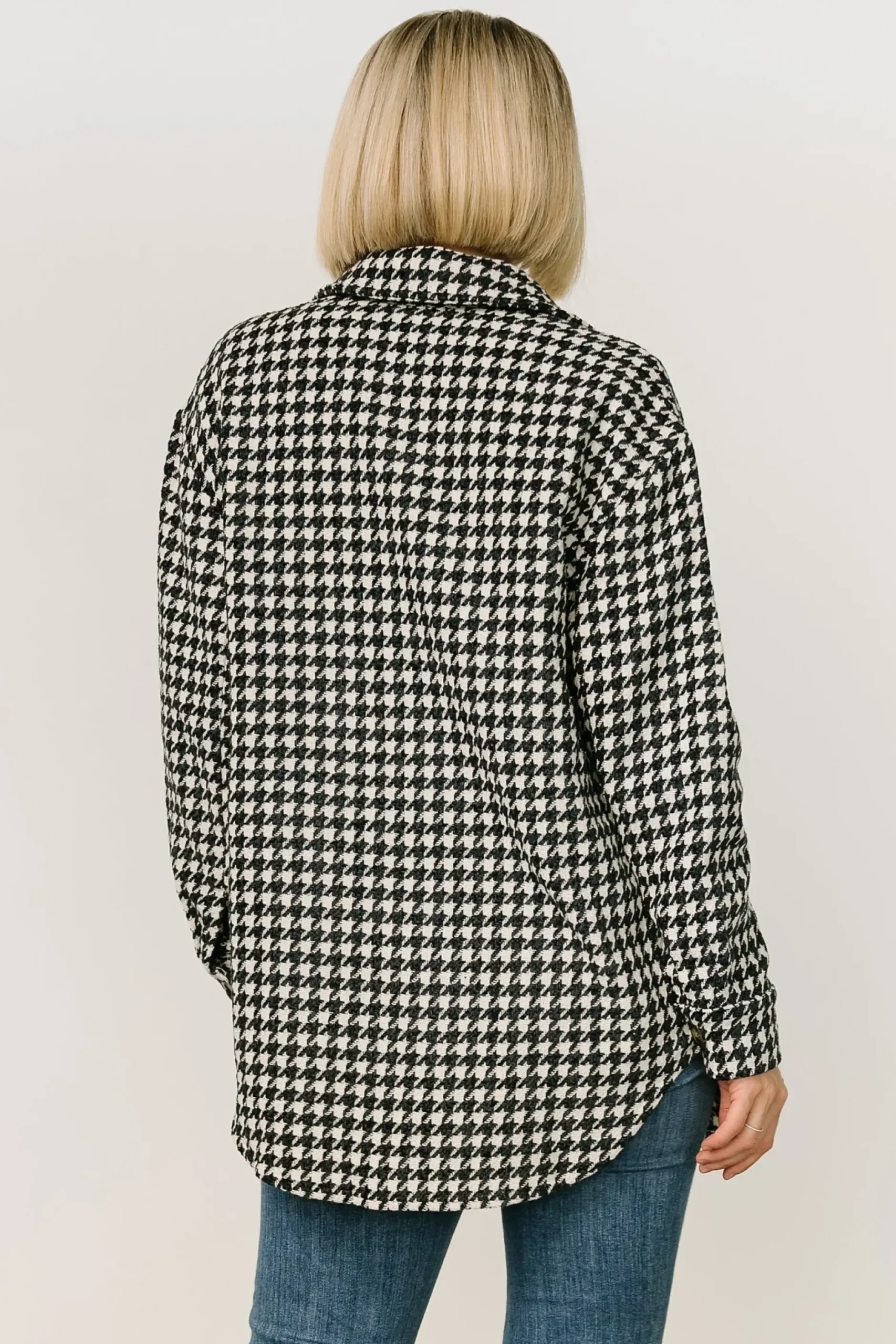 Baltic Born TOPS|outerwear|Bridger Houndstooth Jacket | Dark Navy + Ivory
