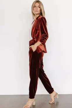 Baltic Born outerwear|Brinton Velvet Blazer | Cinnamon