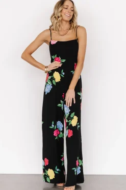 Baltic Born JUMPSUITS + ROMPERS|Brooklyn Wide Leg Jumpsuit | Black Floral