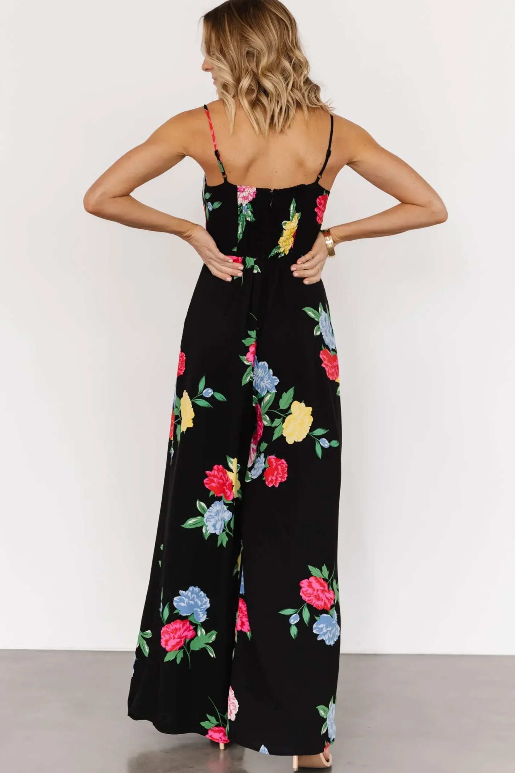 Baltic Born JUMPSUITS + ROMPERS|Brooklyn Wide Leg Jumpsuit | Black Floral