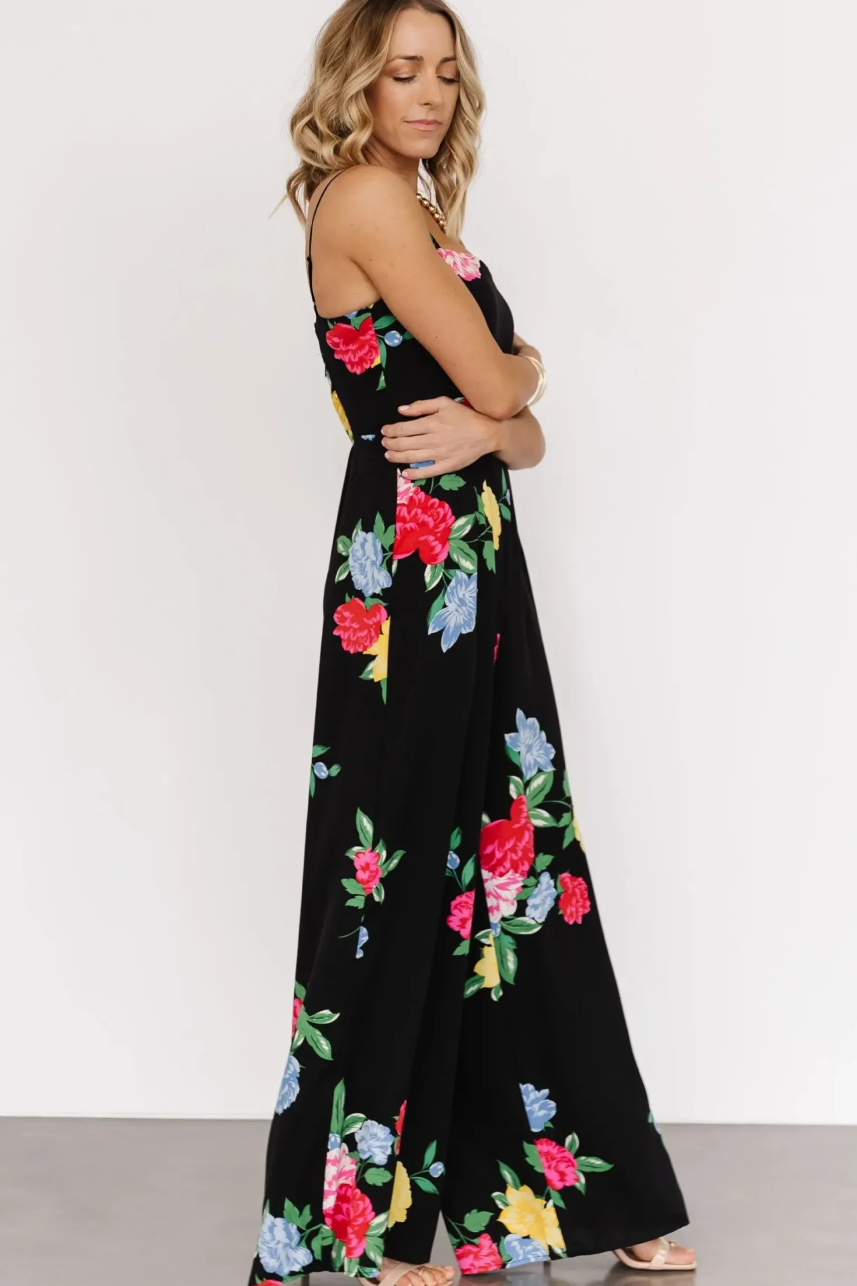 Baltic Born JUMPSUITS + ROMPERS|Brooklyn Wide Leg Jumpsuit | Black Floral