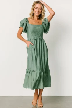 Baltic Born COMING SOON|Buttercup Midi Dress | Dusty Green