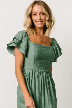 Baltic Born COMING SOON|Buttercup Midi Dress | Dusty Green