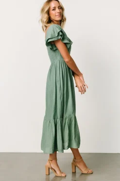 Baltic Born COMING SOON|Buttercup Midi Dress | Dusty Green