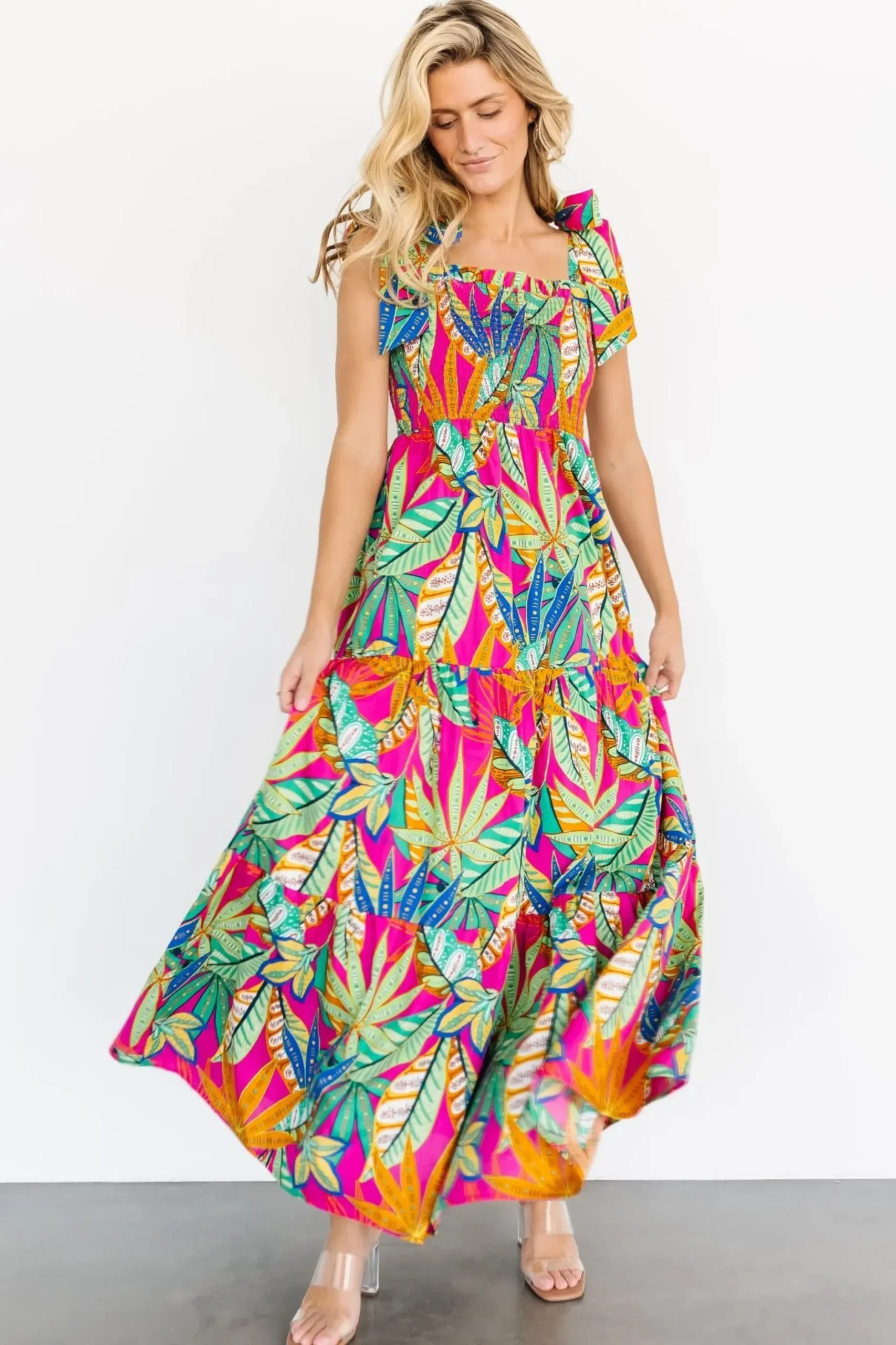 Baltic Born maxi dresses|Cabana Maxi Dress | Green + Fuchsia Multi
