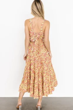 Baltic Born midi dresses|Campbell Tie Back Dress | Multi Floral
