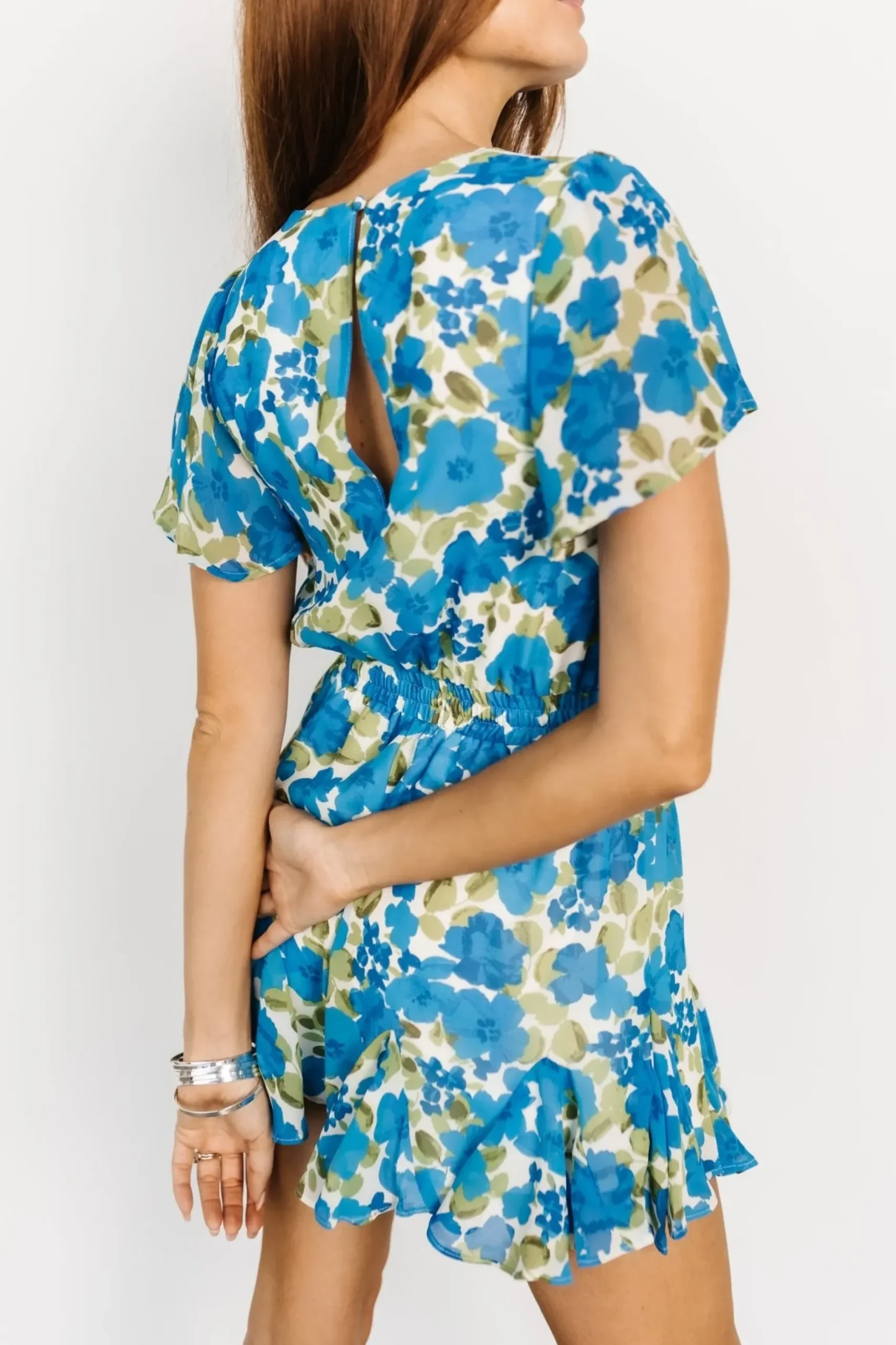 Baltic Born SALE|Candy Romper | Blue + Olive