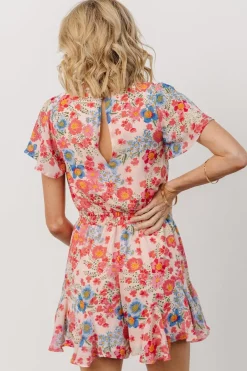 Baltic Born SALE|Candy Romper | Pink + Blue Floral