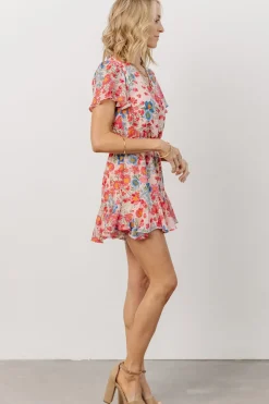 Baltic Born SALE|Candy Romper | Pink + Blue Floral