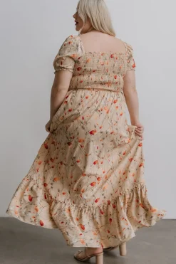 Baltic Born WINTER ESSENTIALS|Capri Smocked Maxi Dress | Golden Print