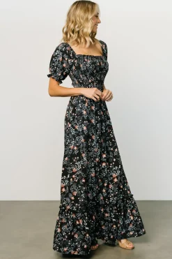 Baltic Born WINTER ESSENTIALS|Capri Smocked Maxi Dress | Midnight Floral