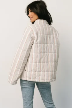 Baltic Born outerwear|Carlton Quilted Jacket | Multi Stripe