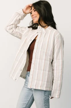 Baltic Born outerwear|Carlton Quilted Jacket | Multi Stripe