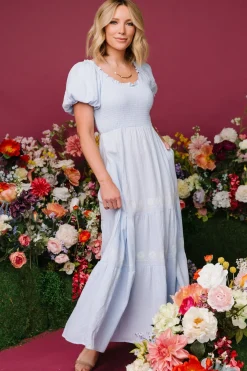 Baltic Born bump friendly|Carrington Maxi Dress | Light Blue