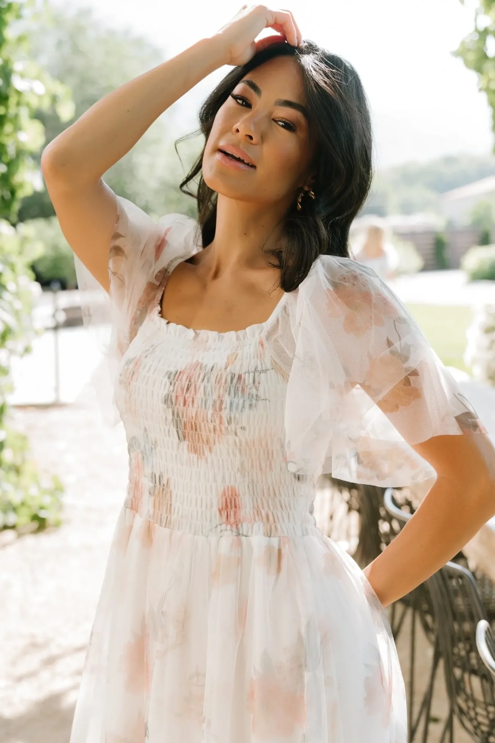 Baltic Born WEDDING SUITE|wedding guest|Cassandra Tulle Maxi Dress | White Multi