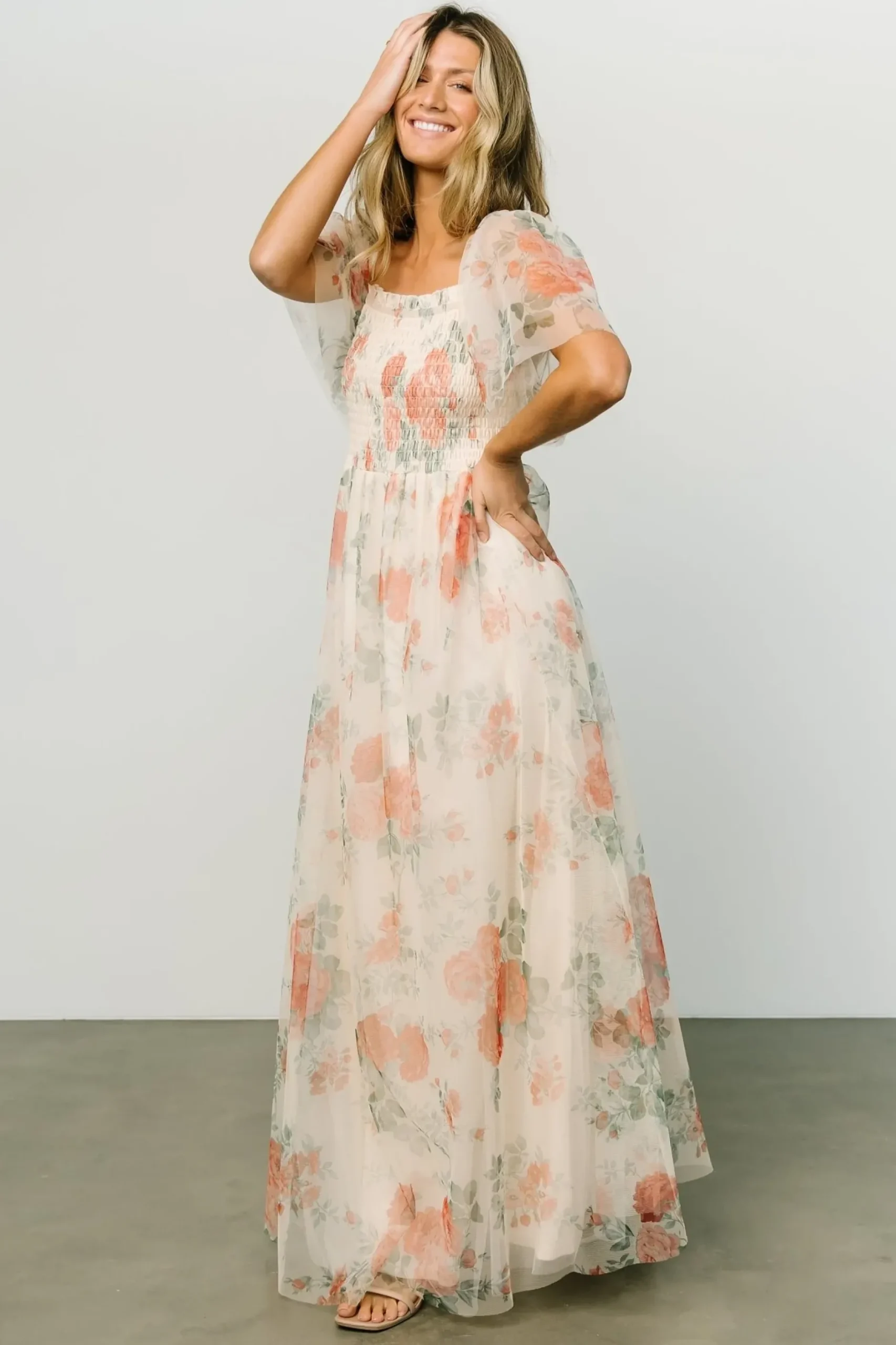 Baltic Born WEDDING SUITE|wedding guest|Cassandra Tulle Maxi Dress | Buttercream Floral