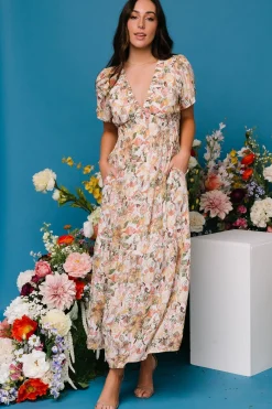 Baltic Born DRESSES|maxi dresses|Cassie Short Sleeve Dress | Multi Floral