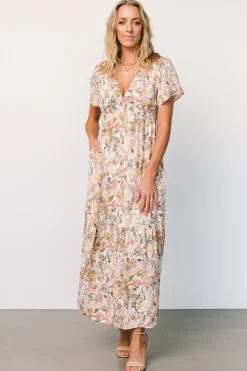 Baltic Born DRESSES|maxi dresses|Cassie Short Sleeve Dress | Multi Floral