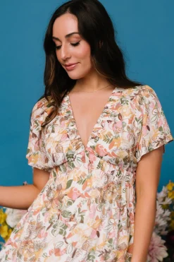 Baltic Born DRESSES|maxi dresses|Cassie Short Sleeve Dress | Multi Floral