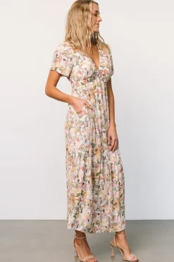 Baltic Born DRESSES|maxi dresses|Cassie Short Sleeve Dress | Multi Floral