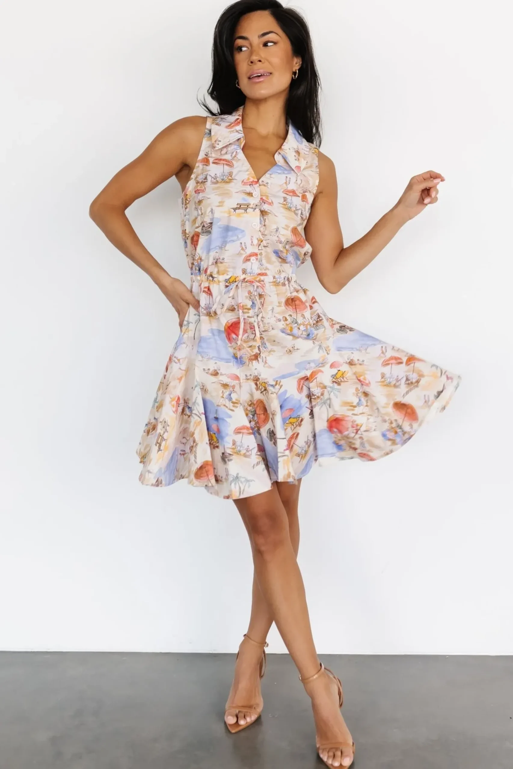 Baltic Born short dresses|Cassis Short Dress | Multi Print