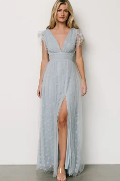 Baltic Born tulle styles|Caterina Tulle Maxi Dress | Light Blue
