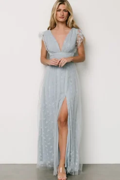 Baltic Born tulle styles|Caterina Tulle Maxi Dress | Light Blue