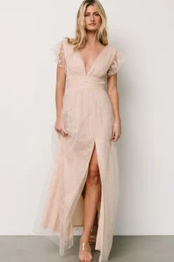 Baltic Born tulle styles|Caterina Tulle Maxi Dress | Nude Blush