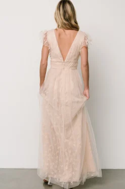 Baltic Born tulle styles|Caterina Tulle Maxi Dress | Nude Blush