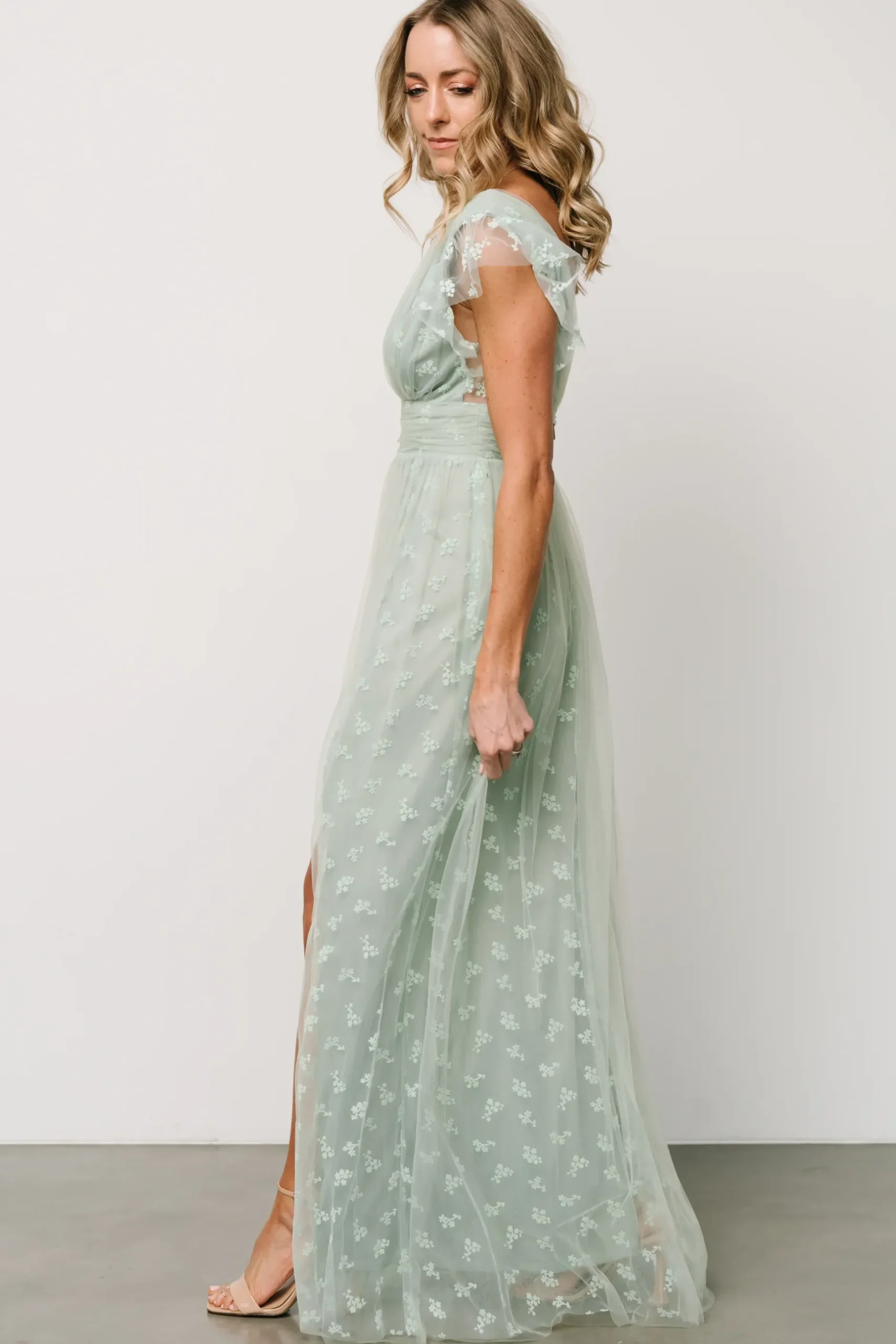 Baltic Born tulle styles|Caterina Tulle Maxi Dress | Sage