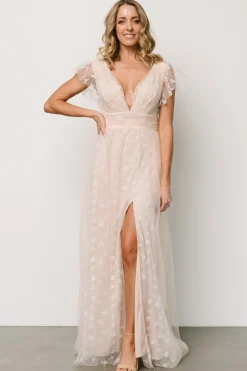 Baltic Born tulle styles|Caterina Tulle Maxi Dress | Natural + White