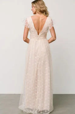 Baltic Born tulle styles|Caterina Tulle Maxi Dress | Natural + White