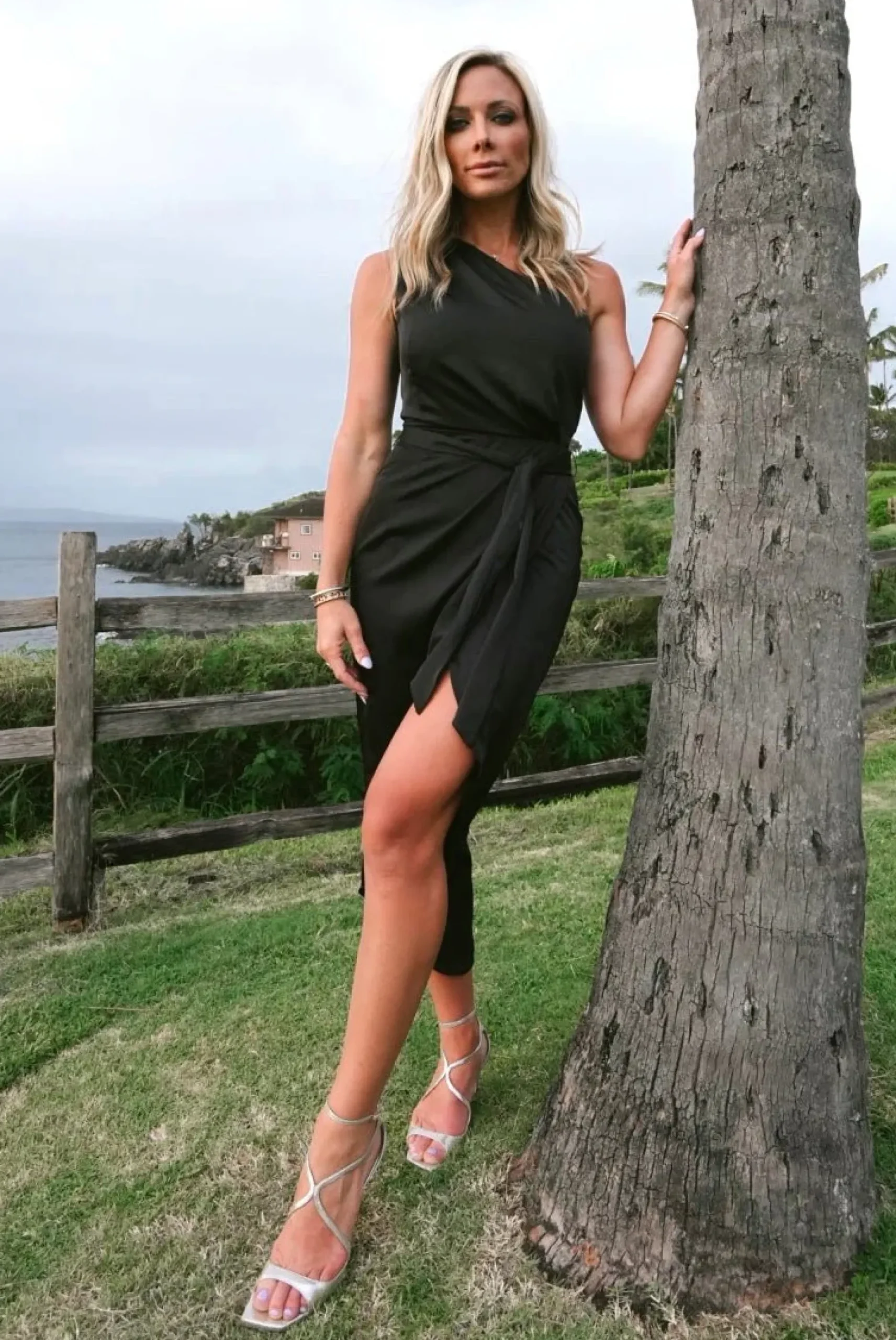 Baltic Born BEST SELLERS|Celia One Shoulder Midi Dress | Black
