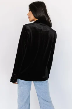 Baltic Born outerwear|Centennial Velvet Blazer | Black