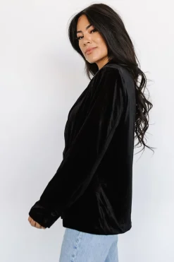Baltic Born outerwear|Centennial Velvet Blazer | Black
