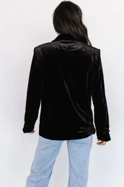 Baltic Born outerwear|Centennial Velvet Blazer | Black