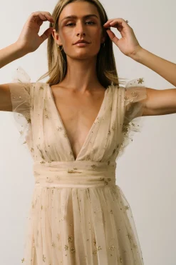 Baltic Born COMING SOON|Chiara Shimmer Midi Dress | Gold
