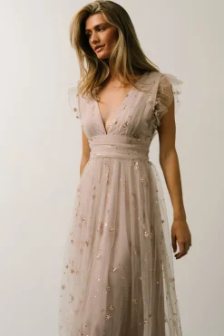 Baltic Born COMING SOON|Chiara Shimmer Midi Dress | Dusty Lilac