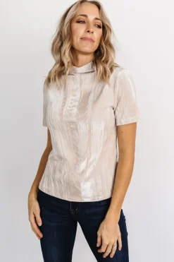 Baltic Born blouses + shirts|Chicago Velvet Top | Champagne