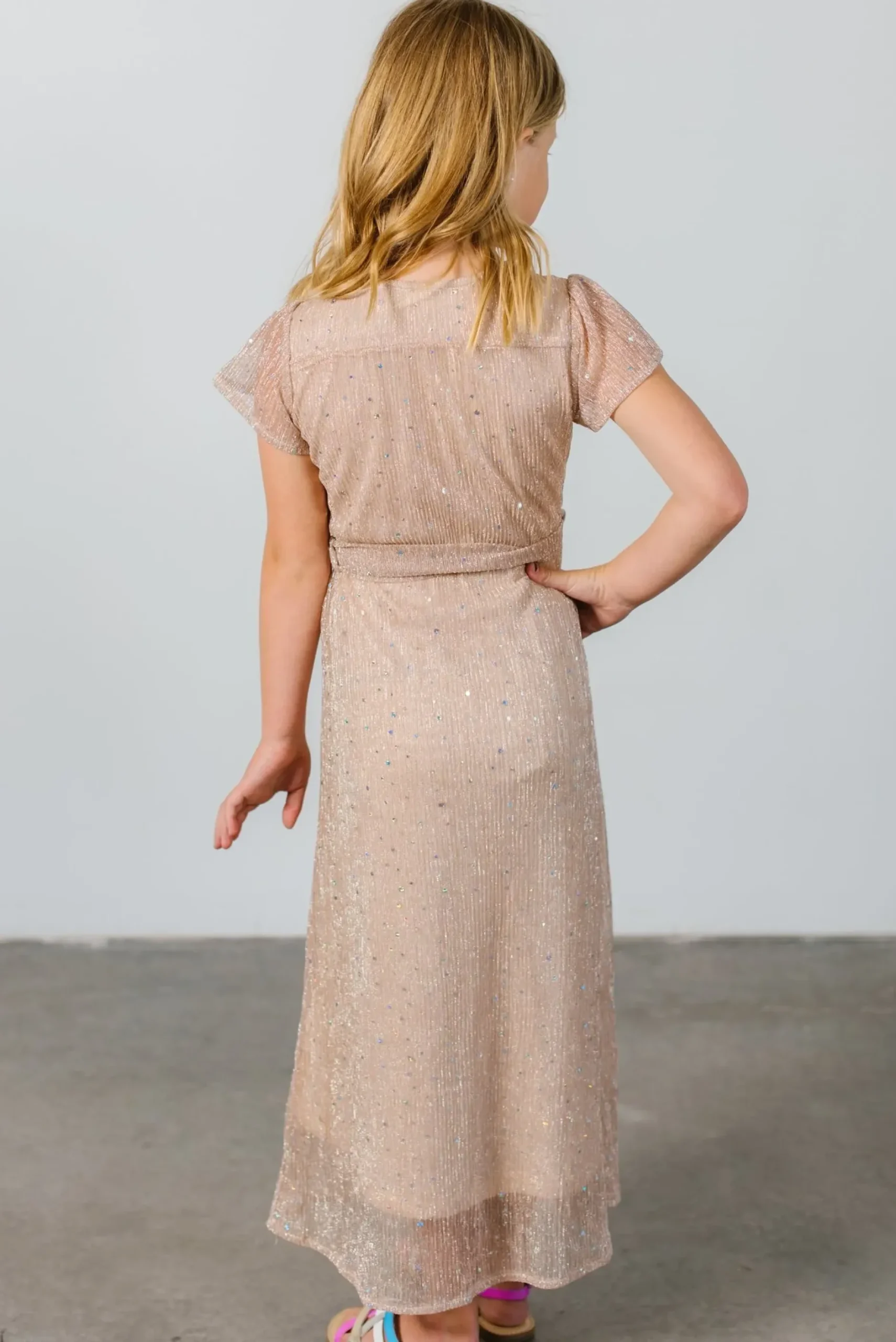 Baltic Born flower girl|Child Grace Sparkle Gown | Champagne